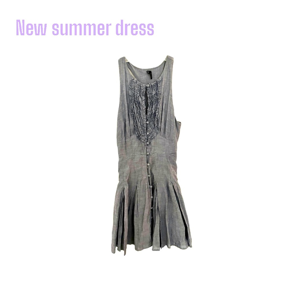 Blue summer mini dress